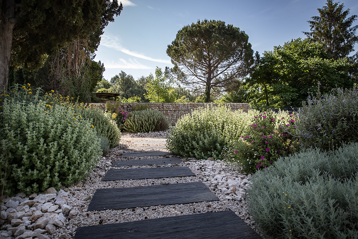 Jardin sec adapté au climat méditerranéen